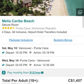 ✈️温哥华-多米尼加Punta Cana...