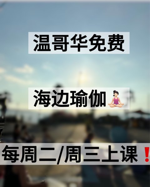 免费海边瑜伽课🧘！每周二/周三上课❗️
