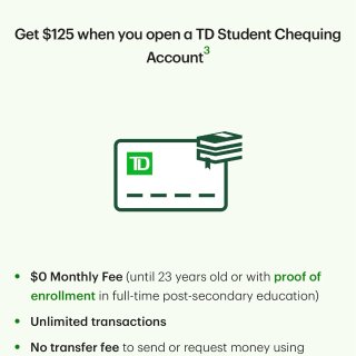 TD新开账户💳留学生开户奖励$690❗️...