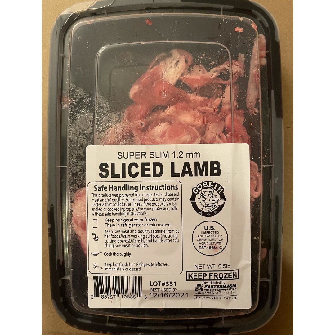 lamb sliced – 羊肉片 | meat – 肉類 | 99 ranch