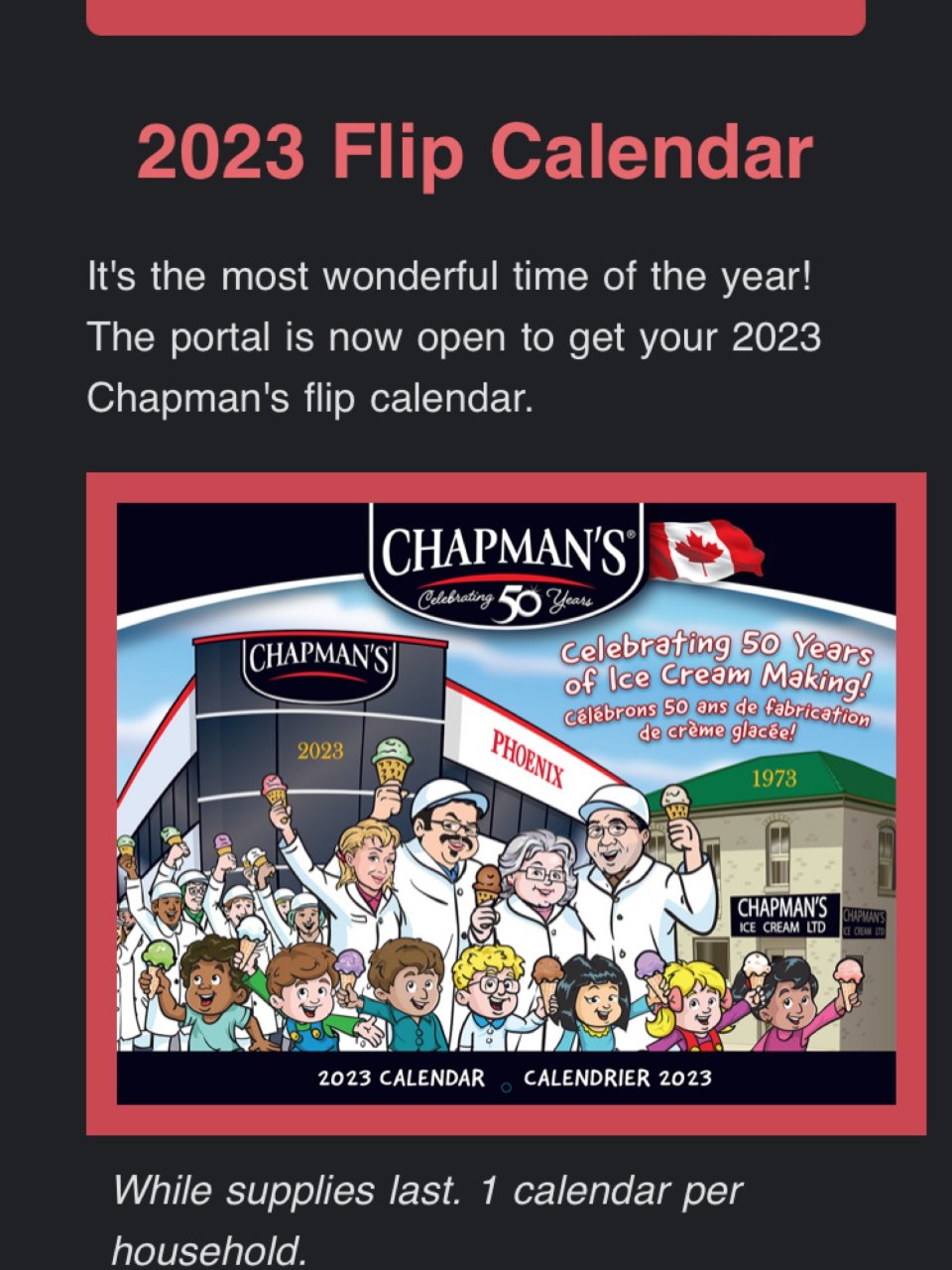 Chapman’s calendar ...