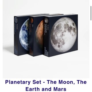 Planetary Set - The Moon, The Earth and Mars – Four Point Puzzles,Four point