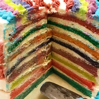 神仙颜值的彩虹生日蛋糕...