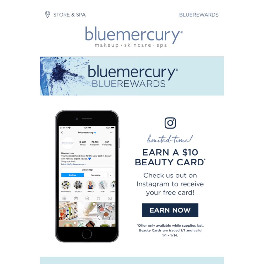 bluemercury 发钱