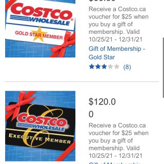 買Costco會員禮卡，贈25優惠卷...