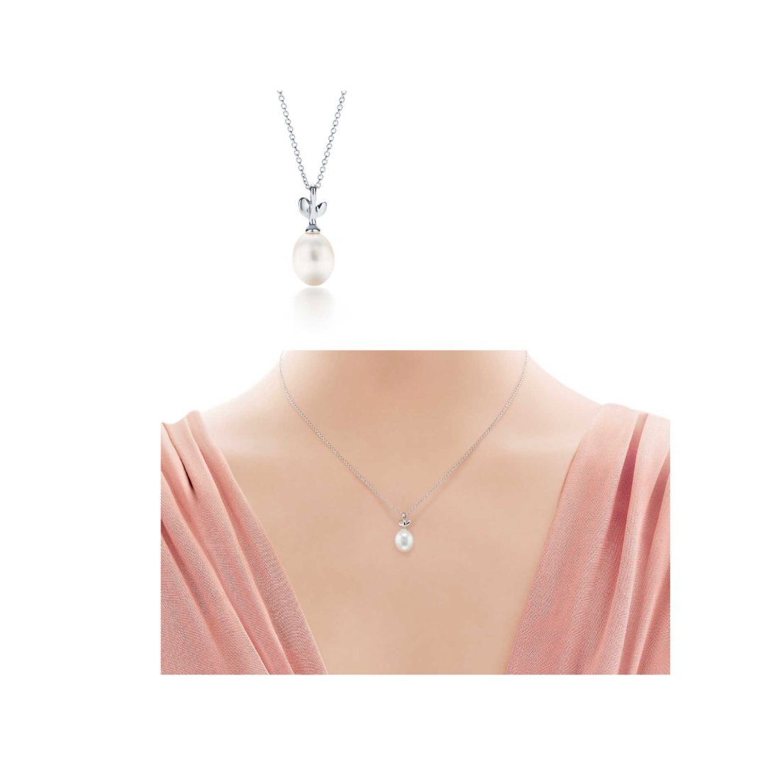 珍珠项链 tiffany olive leaf pearl