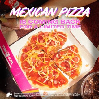激动💗Taco Bell将墨西哥披萨带回...