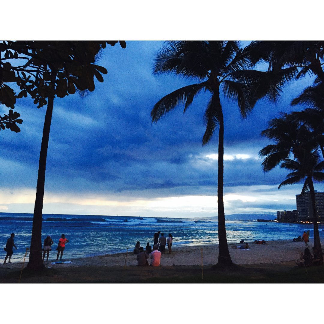 夏威夷waikiki海滩 & honolulu全景