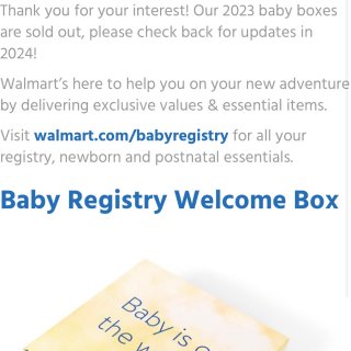 孕期免费盒子· Walmart...