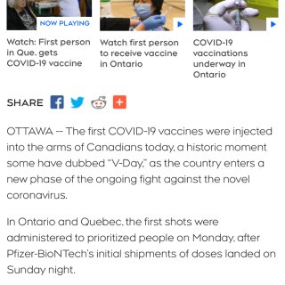 加拿大第一个疫苗注射了...