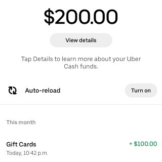 uber eats礼卡