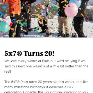 5x7® Pass | Blue Mountain Resort