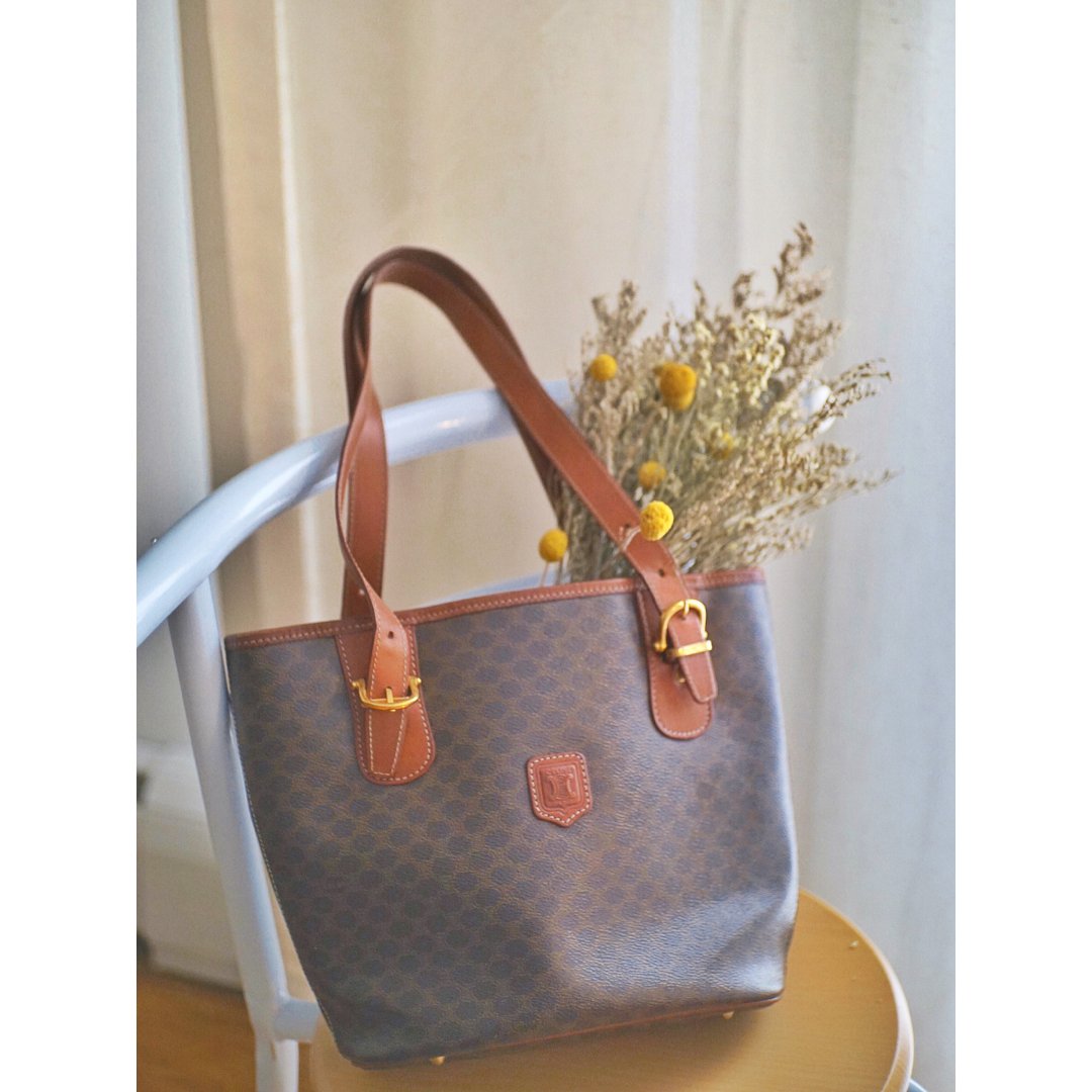 【celine vintage凯旋门老花水桶包】