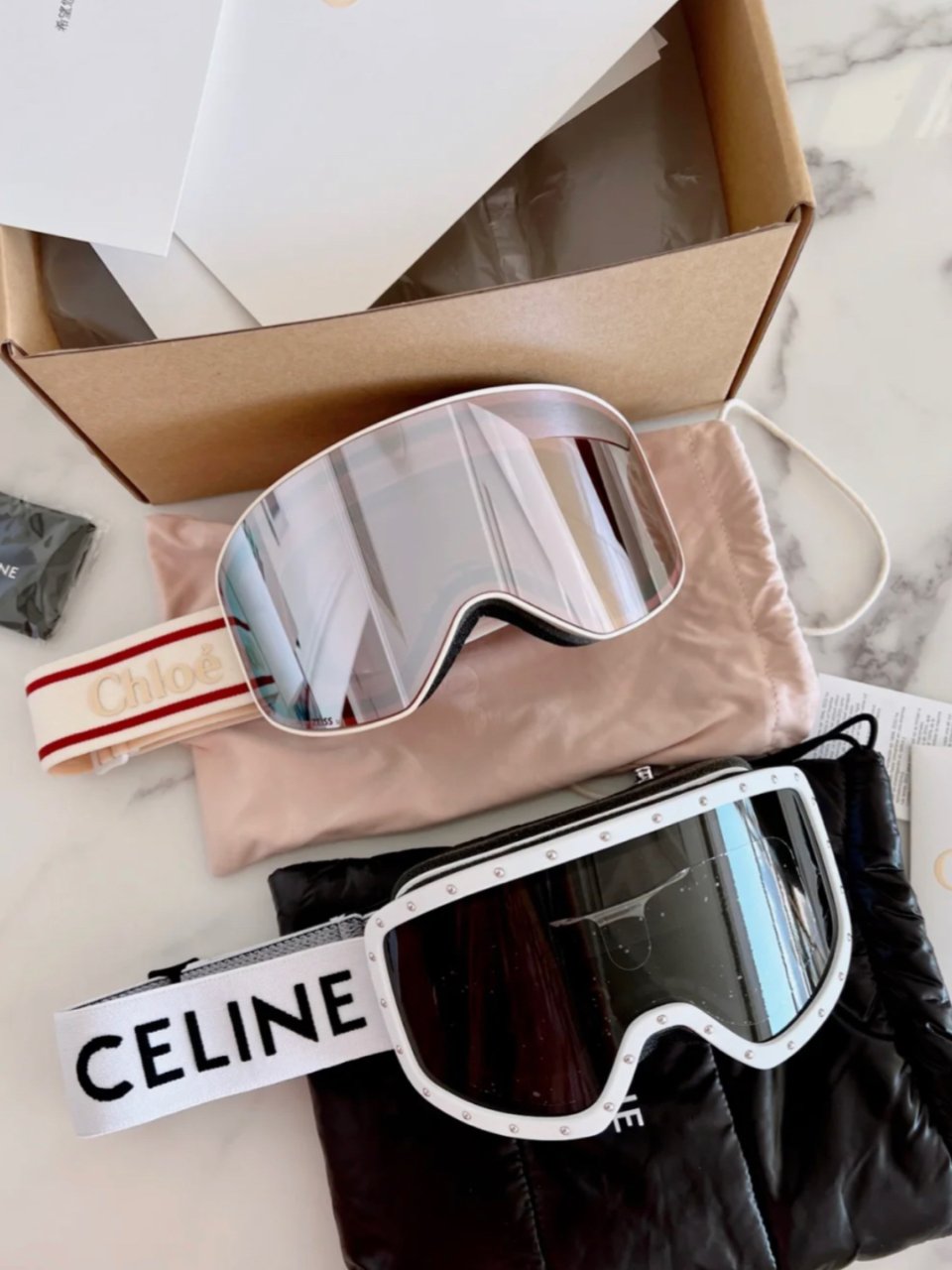 Cassidy Ski Goggle With a Jacquard Fabric Band And Silicone Grip | Chloé CA