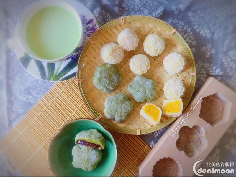 手把手教你多种卡通冰皮+抹茶红豆冰皮+冰淇淋冰皮月饼