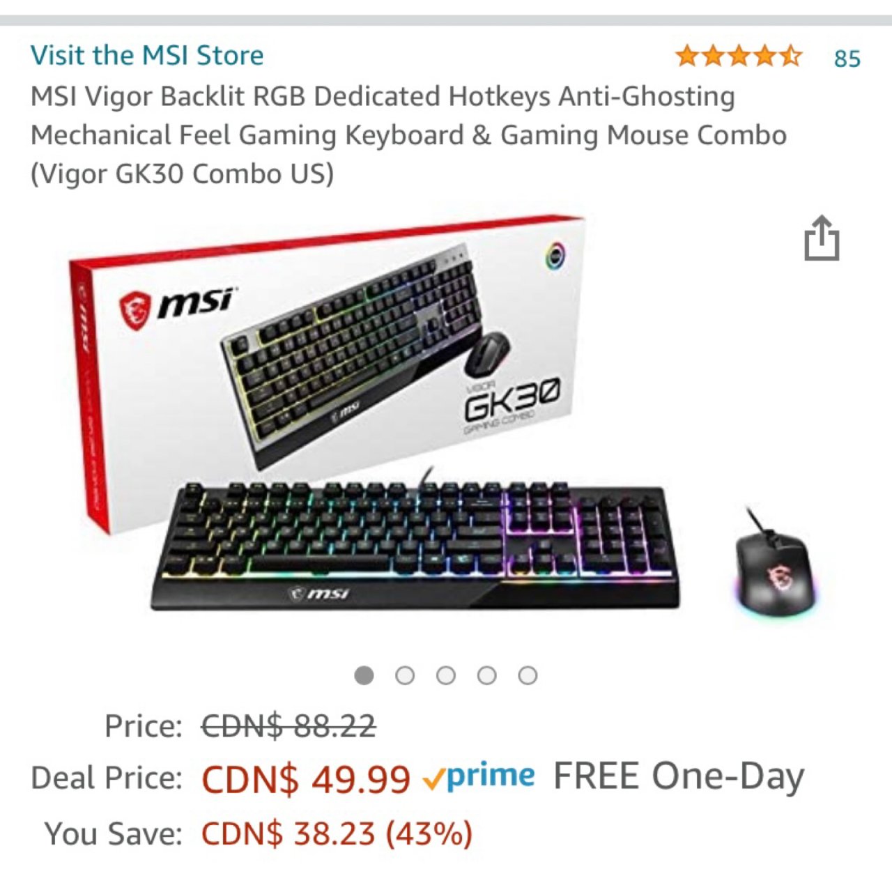 MSI 键盘+鼠标