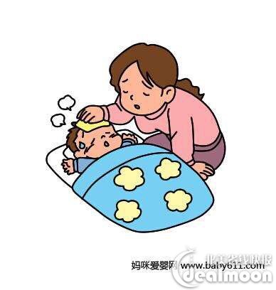 宝宝发烧生病日常护理和必备药  然后一家子跟着一天从早到晚熬夜,这