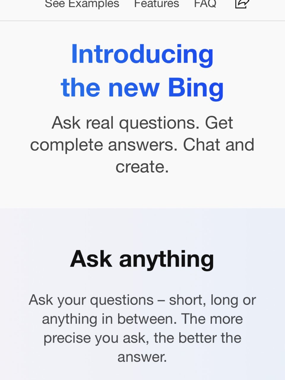 试了一下the new Bing...