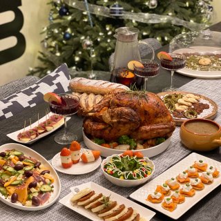🎄我家的圣诞晚餐/这次的火鸡很成功！🎄...