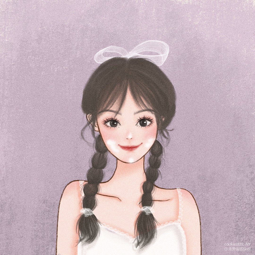 绿茶/茶艺课少女 头像手绘