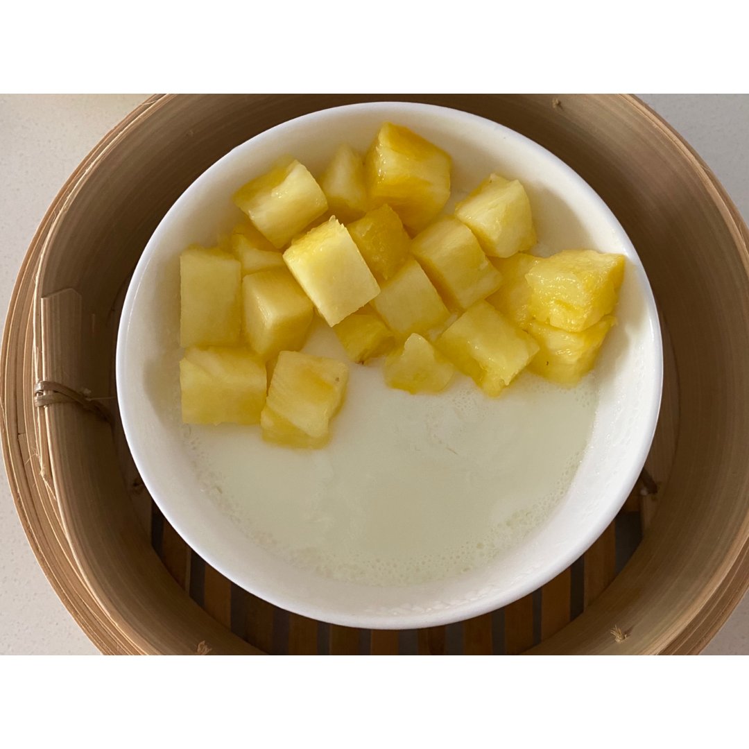 自制美食-凤梨双皮奶
