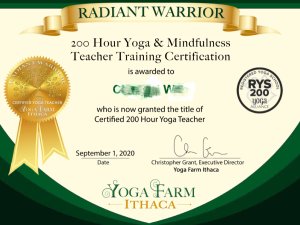 我拿到了全美瑜伽联盟RYT认证教师资格🥰