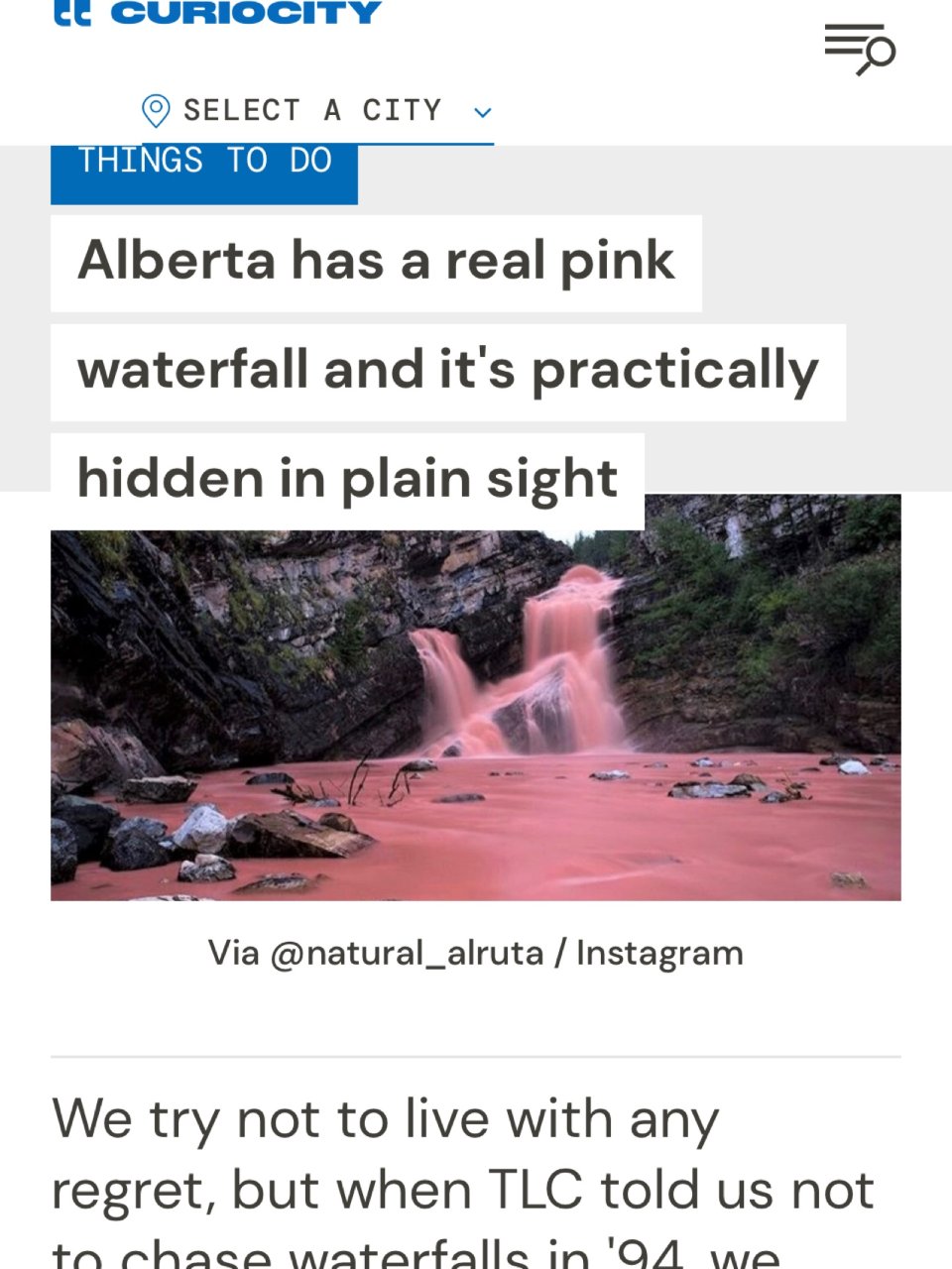 粉红瀑布