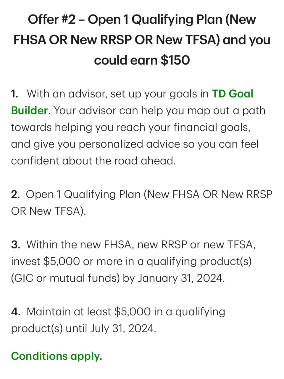 TD银行开户奖励| 社区生活家居精选