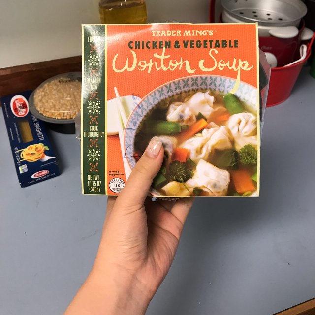 chicken & vegetable wonton soup