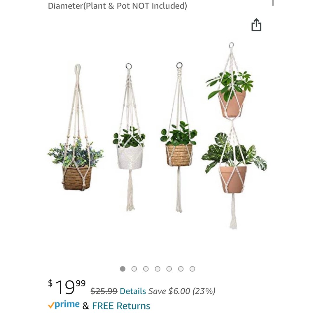 rope 4 legs suitable for pots up to 10 inches in diameter(plant