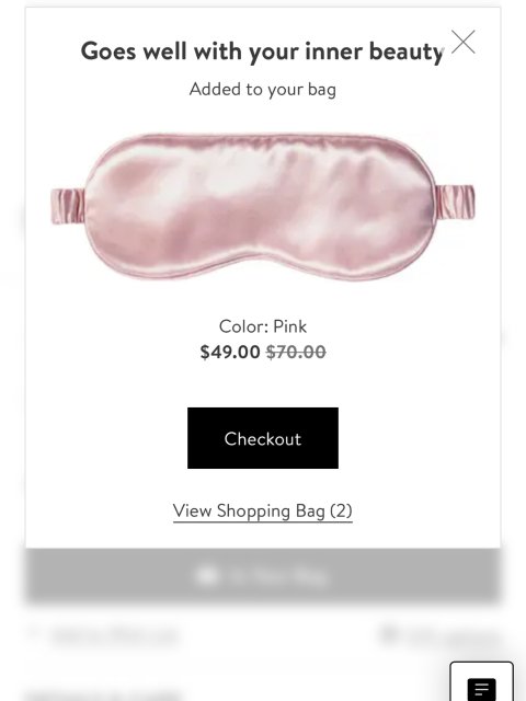 Nordstrom.ca｜slip真丝眼罩七折！49$拿下！