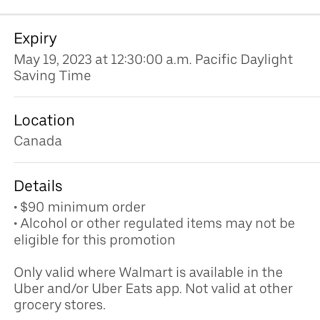 UberEats买杂货优惠$40...