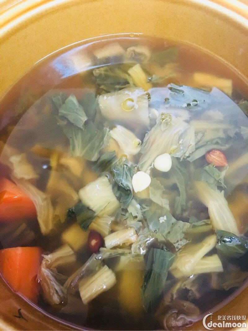 广东老火汤,菜干南北杏煲排骨