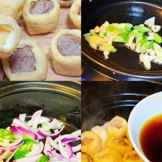 今日晚餐｜美食教程｜油豆腐酿肉丸🍡...
