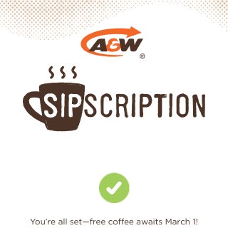A&W 免费订阅一个月咖啡☕️...