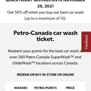 Petro-Canada 洗车半价...