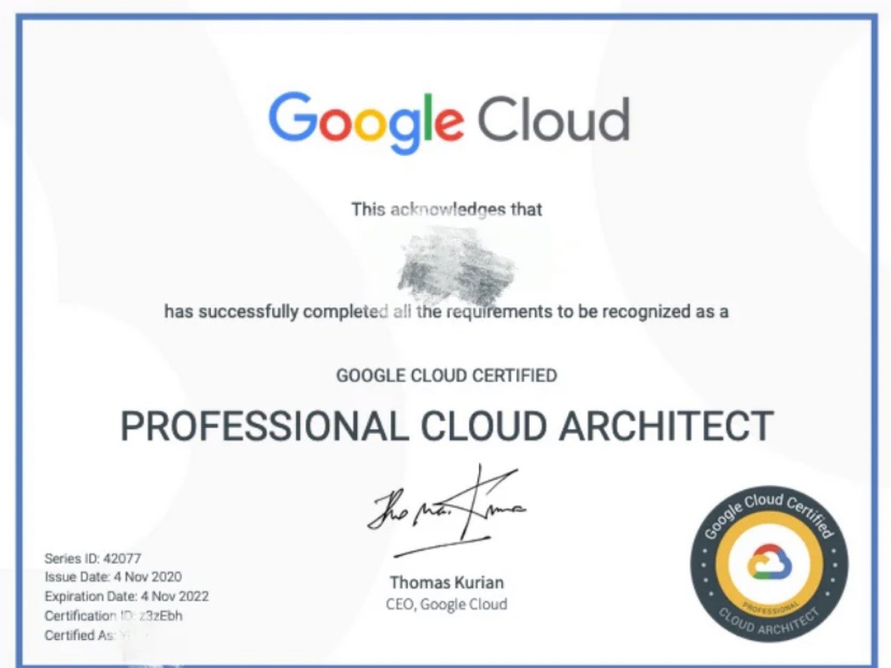 程序员证书Google Cloud Pr...
