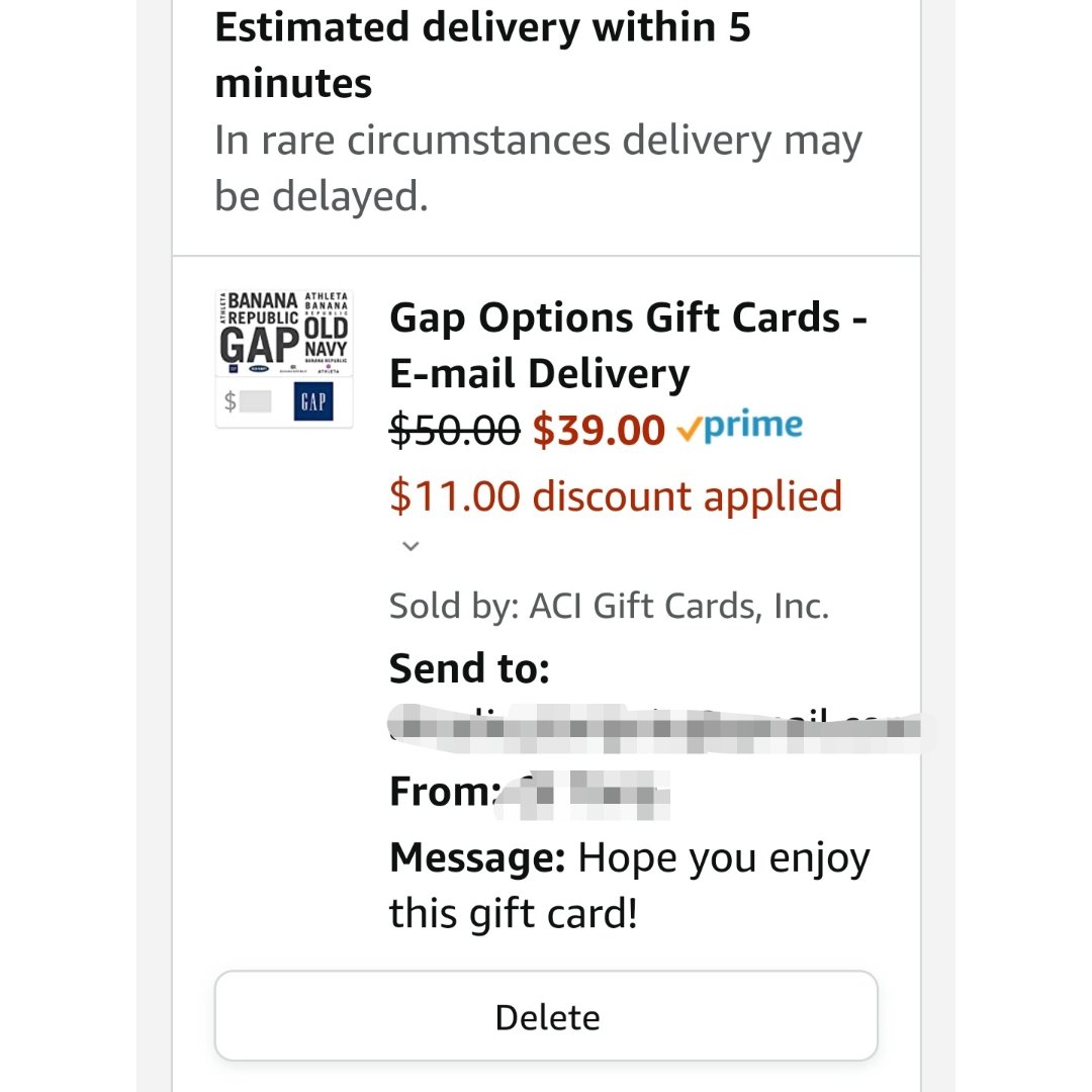 gap gift card 买一单 - 北美省钱快报 dealmoon.com 晒货