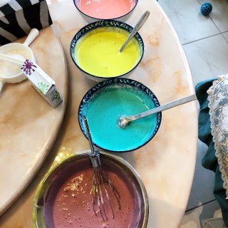 颜值爆表的彩虹🌈鸡蛋糕 你也可以做...
