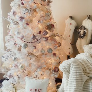 我家的圣诞树 ｜仙气飘飘的白色圣诞树...