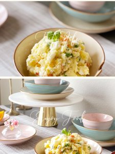 宅家做面食 ｜火腿豆角焖面+日式土豆沙拉