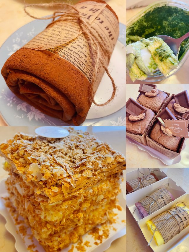 多伦多终于吃到超🔥的拿破仑蛋糕和毛巾卷，抹茶盒子也很绝！