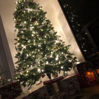 今年红白主题的圣诞树 树顶该放什么星星✨...