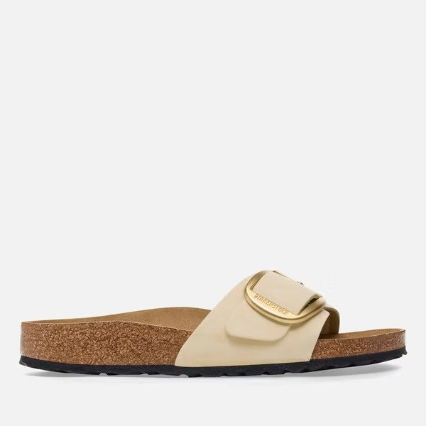 Birkenstock 单扣奶油色拖鞋