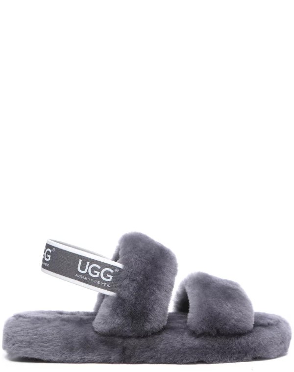 Australia Shepherd Ugg 灰色毛毛拖鞋