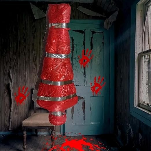 150 厘米悬挂尸体装饰品可怕假尸体带充气泵袋