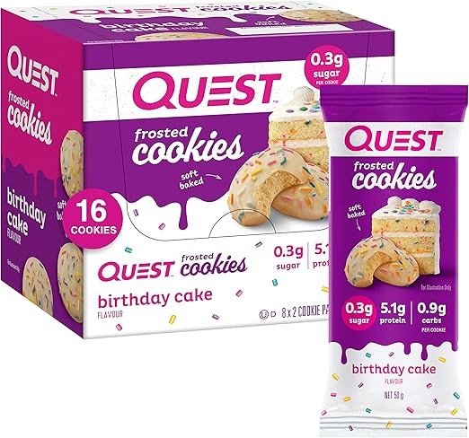 Quest Nutrition 生日蛋糕味饼干, 8 x 2 