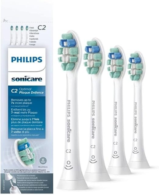 Sonicare C2 电动牙刷头 4支装 白色