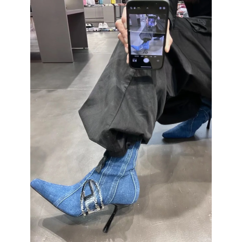 d-eclipse bt c牛仔短靴