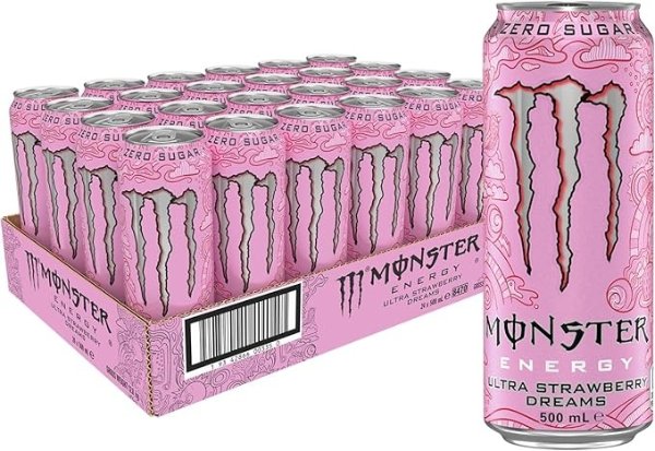 Monster 超级草莓梦想能量饮料 24 x 500ml